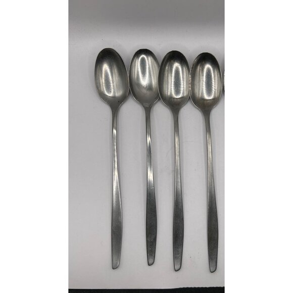 Set Of 4 Imperial Intl Stainless Steel Glossy iced tea Spoons IMI39 Pattern Code - Picture 3 of 4